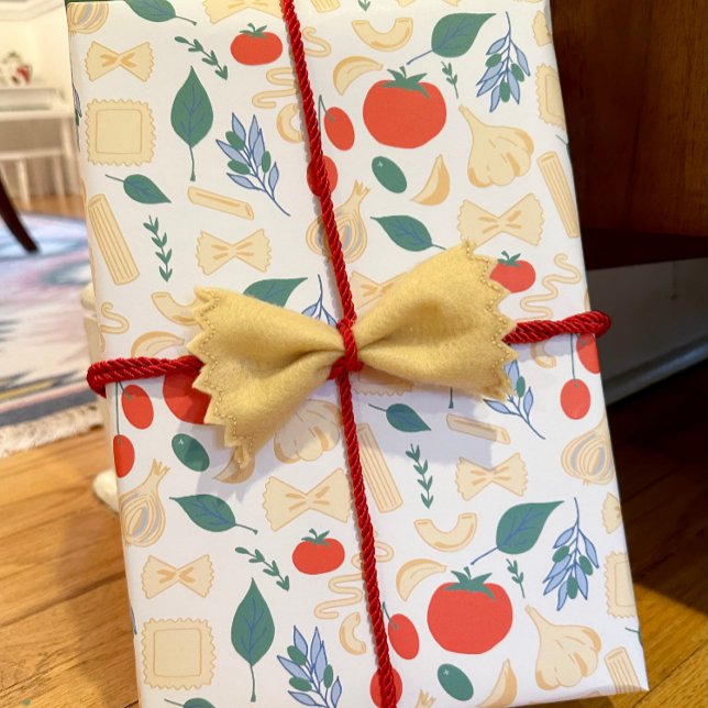 Das ist eine klassische italienische Pasta Formen  Geschenkpapier Set (Von Creator hochgeladen)