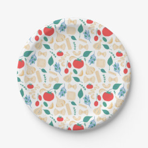 Das ist eine klassische italienische Pasta Formen  Pappteller