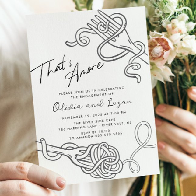 Das ist eine lustige Pasta-Verlobung Einladung (Von Creator hochgeladen)