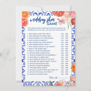 Das ist eine mediterrane Hochzeitsschuhkarte Einladung