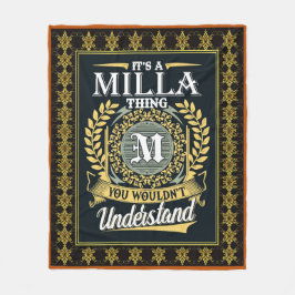 Das ist eine Milla Sache, die man nicht verstehen  Fleecedecke