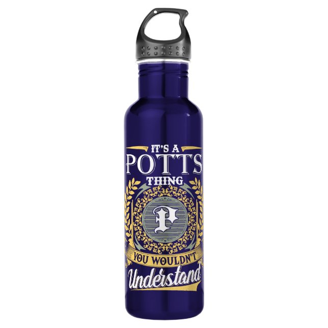 Das ist eine Potts, die man nicht verstehen konnte Edelstahlflasche (Vorderseite)