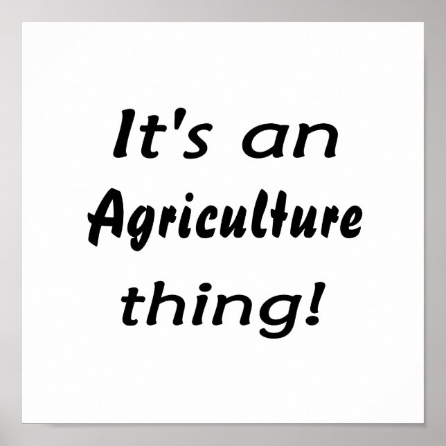 Das ist eine Sache mit der Landwirtschaft! Poster (Vorne)