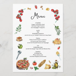 Das ist eine weitere Karte Pasta Pizza