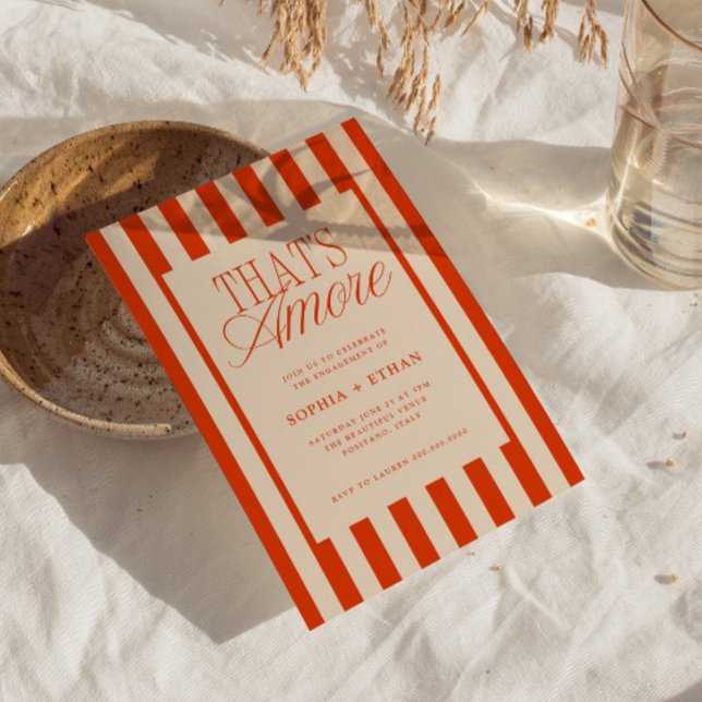 Das ist eine weitere Red Stripes Engagement Party Einladung (Von Creator hochgeladen)