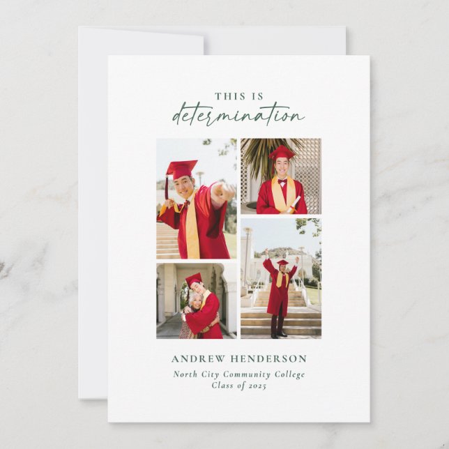 Das ist Entschlossenheit Green Foto Abschluss Ankündigung (Vorderseite)