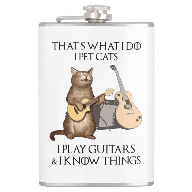 Das ist es, was ich füttere Katzen, die ich Gitarr Flachmann (Vorderseite)