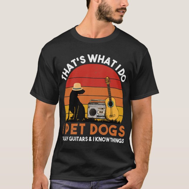 Das ist es, was ich Hunde füttere und Gitarren spi T-Shirt (Vorderseite)