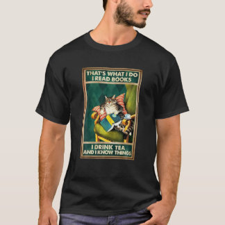 Das ist es, was ich lese Bücher, die ich trinke Te T-Shirt