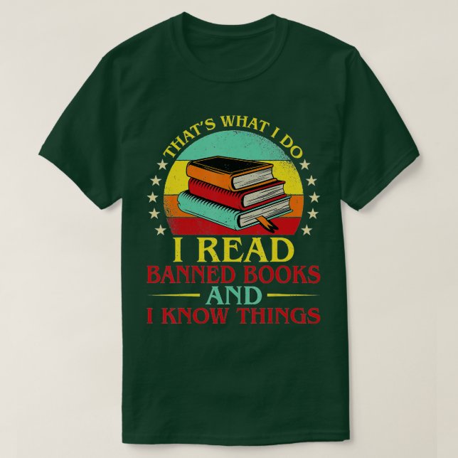 Das ist es, was ich lese verbotene Bücher Funny Bo T-Shirt (Design vorne)