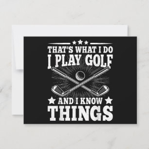 Das ist es, was ich mache Golf spielen und ich wei