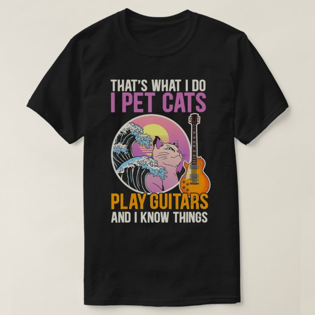 Das ist es, was ich tue, wenn ich Katzen spiele Gi T-Shirt (Design vorne)