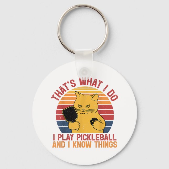 Das ist es, was ich tun Cat Lovers Paddleball Play Schlüsselanhänger (Vorderseite)