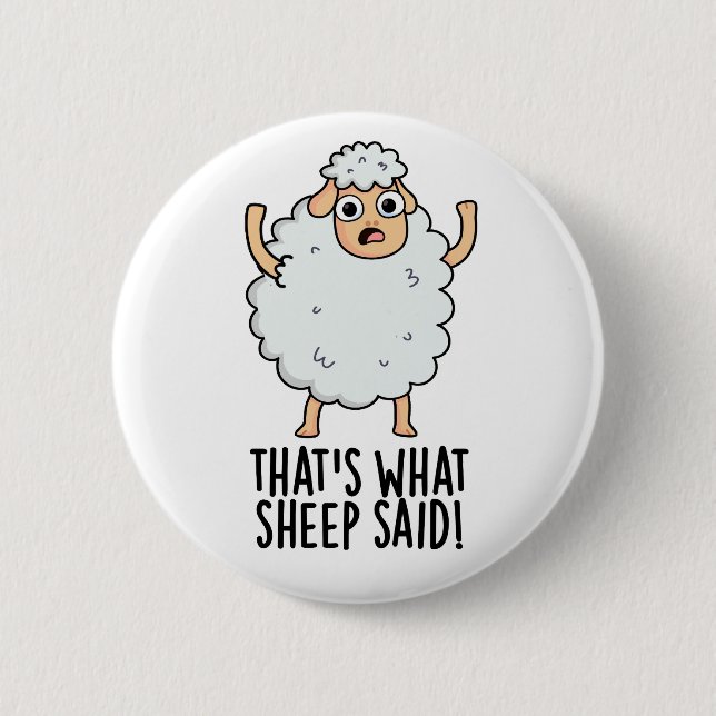 Das ist es, was Schafe gesagt haben Funny Animal P Button (Vorderseite)