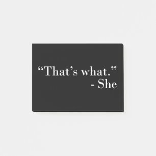 Das ist es, was sie gesagt hat post-it klebezettel