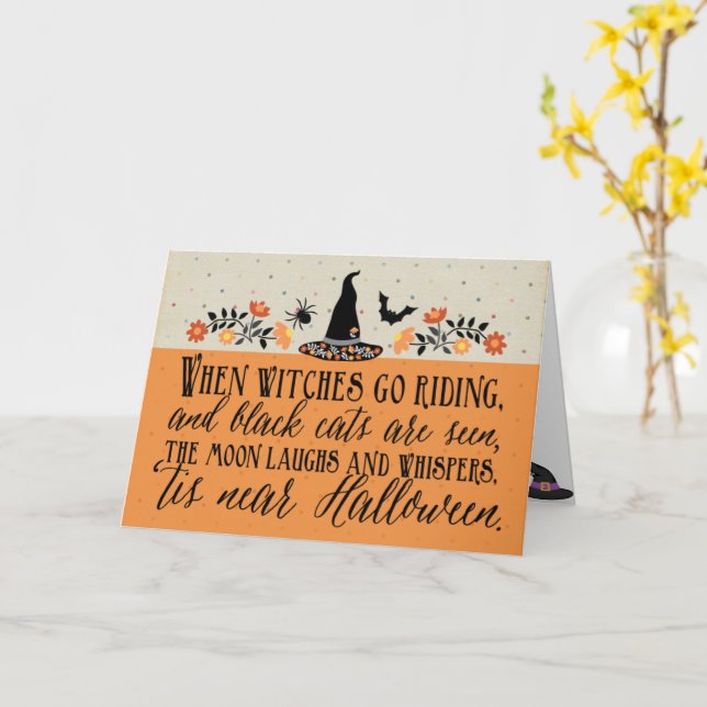 'Das ist fast Halloween-Grußkarte Karte (Gelbe Blume)