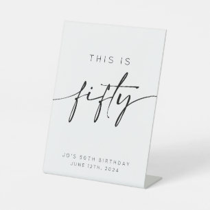 Das ist fünfzigste Geburtstag Sockelschild