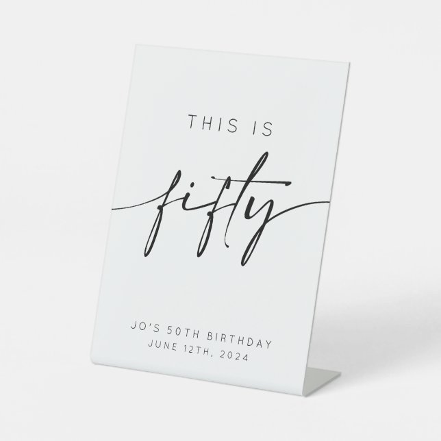 Das ist fünfzigste Geburtstag Sockelschild (Vorderseite)