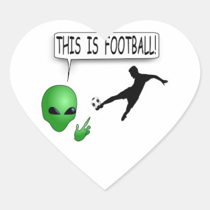 Das ist Fußball Herz-Aufkleber