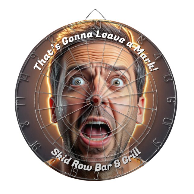 Das ist Gonna, die einen Mark Funny Verlassen hat Dartscheibe (vorne)