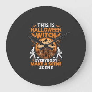 Das ist Halloween Große Wanduhr