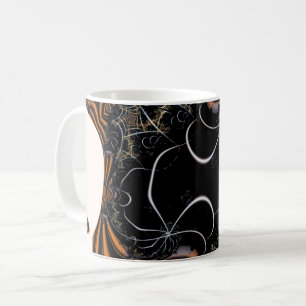 Das ist Halloween Schwarz und Orange Fraktal Art Kaffeetasse