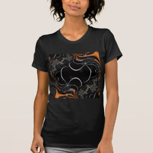 Das ist Halloween   Schwarz und Orange Fraktal Art T-Shirt