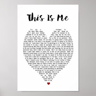 Das ist ich Herz Song Lyric Wall Art Print Poster
