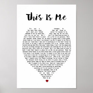 Das ist ich Herz Song Lyric Wall Art Print Poster