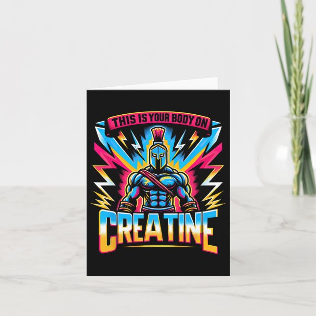 Das ist Ihr Körper auf dem Creatine Workout Gym Karte (Vorderseite)