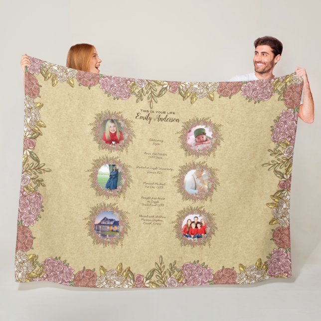 DAS IST IHRE LEBENSMAMA - FOTOS UND MILESTONEN HIN FLEECEDECKE (Beispiel)