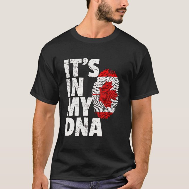 Das ist in meinem kanadischen Dna-Kanada-Fahne-Aho T-Shirt (Vorderseite)