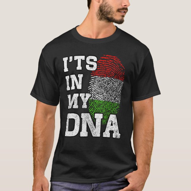 Das ist in meiner DNA, Ungarisch Fingerprint stolz T-Shirt (Vorderseite)