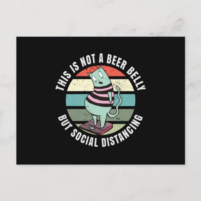 Das ist kein Bierbauch, sondern sozial distanziere Postkarte (Vorderseite)