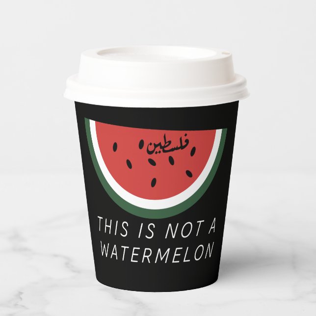 Das ist keine Wassermelone - Palästina-Wassermelon Pappbecher (Vorderseite)