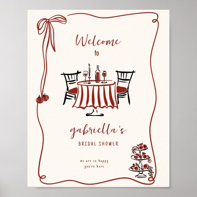 Das-ist-Liebe-Brautabschied-Willkommensposter  Poster (Vorne)