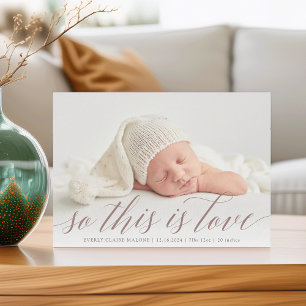 Das ist Liebe Foto Birth Ankündigung
