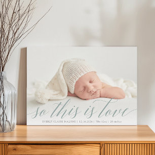 Das ist Liebe Foto Birth Ankündigung