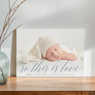 Das ist Liebe Foto Birth Ankündigung