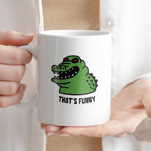 Das ist lustiger Kaffee-Spaß Krokodile-Typografie Kaffeetasse