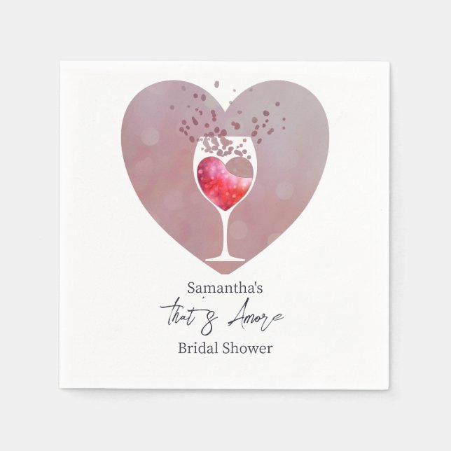 Das ist mehr italienischer Vino vor Vows Brautpart Serviette (Vorderseite)