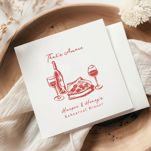 Das ist mehr Pizza Weinkeller Probe Abendessen Serviette