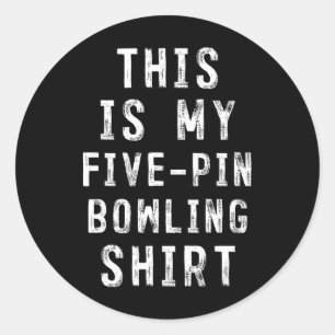 Das ist mein 5-Button Bowling Shirt Bowler Runder Aufkleber