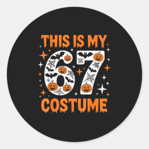 Das ist mein 67 Kostüm 6 7 Meme Gen Alpha Hallowee Runder Aufkleber