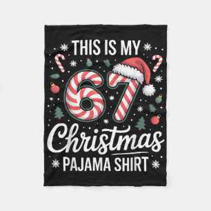 Das ist mein 67 Weihnachts-Pyjama 67 Meme Gen Alph Fleecedecke