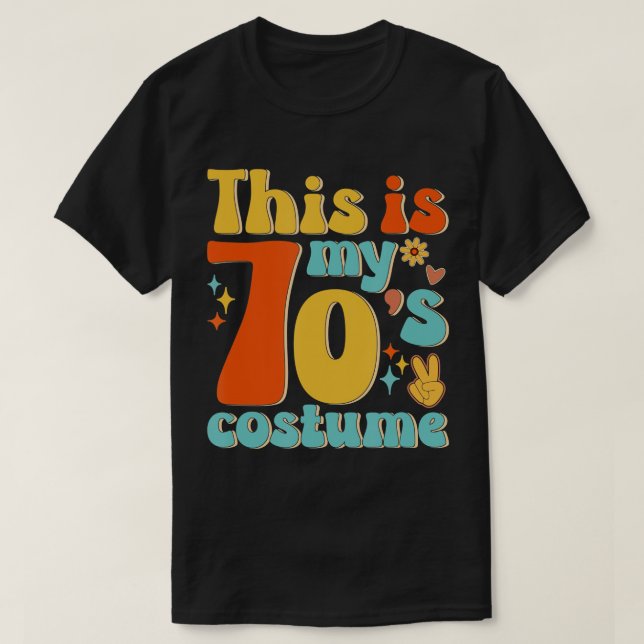 Das ist mein 70er Costume Hippie Style T - Shirt (Design vorne)