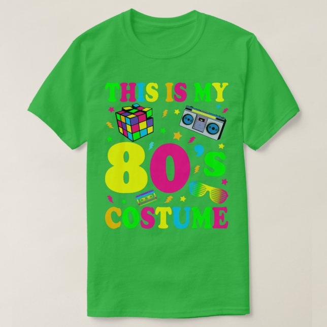 Das ist mein 80er Costume Outfit Geschenke Achten  T-Shirt (Design vorne)