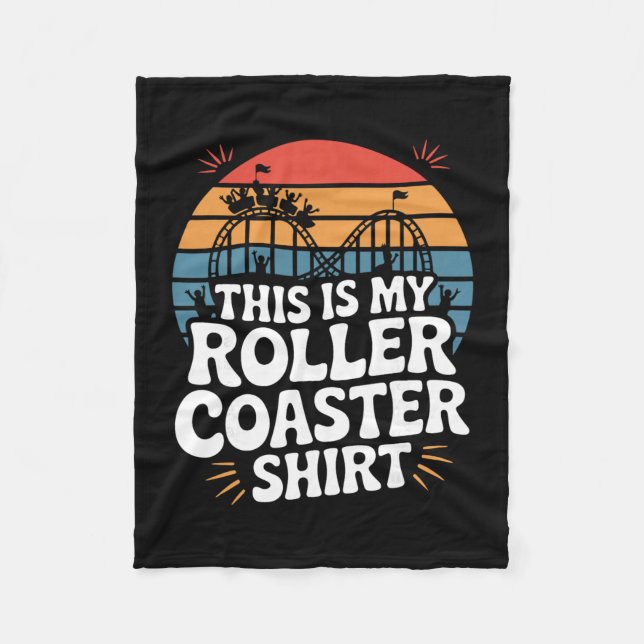 Das ist mein Achterbahn-Shirt  Fleecedecke (Vorderseite)