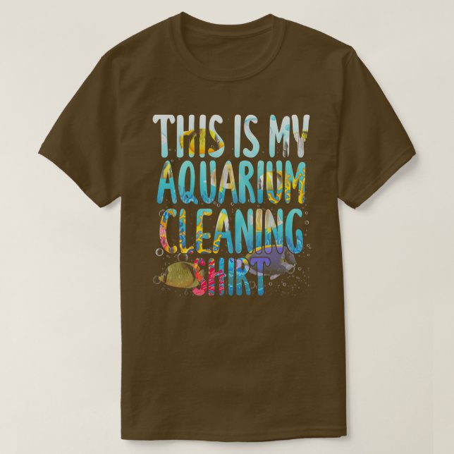 Das ist mein Aquarium Reinigungs-Shirt Fisch Salzw T-Shirt (Design vorne)