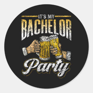 Das ist mein Bachelor Party Bride Groom Team 1 Runder Aufkleber